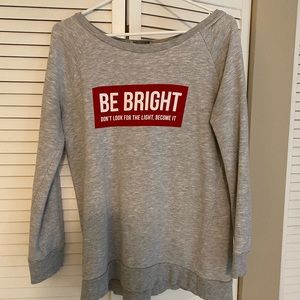 Zara Gray Sweatshirt with Red Graphic